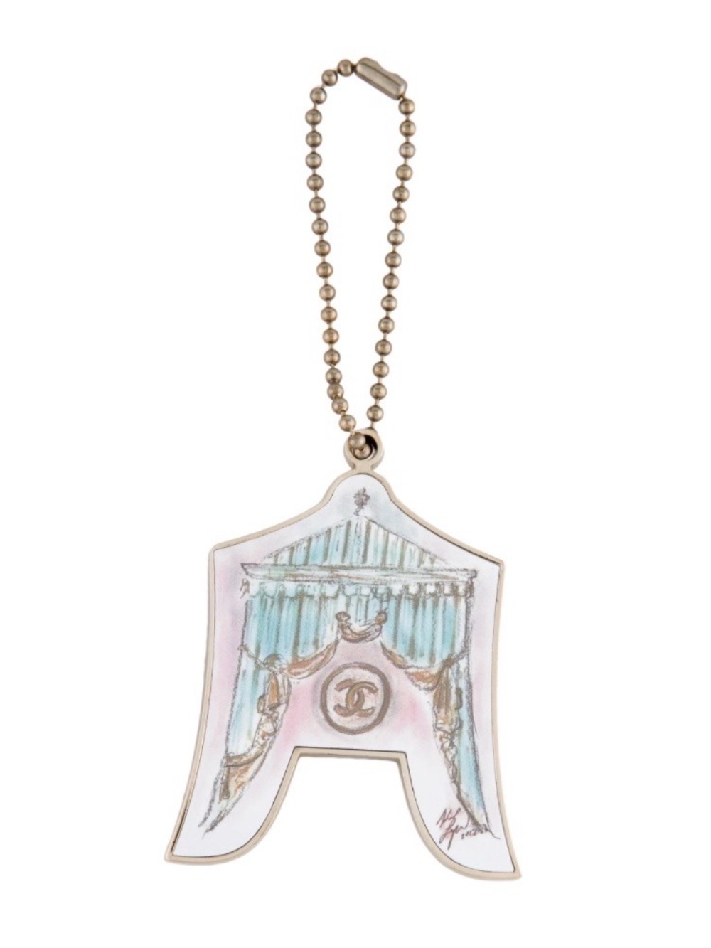CHANEL Vintage Aqua Enamel Circus Bag Charm